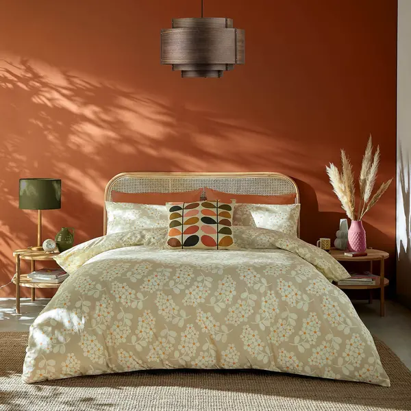 Orla Kiely Wisteria Duvet Set, Double, Taupe