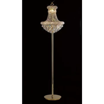 Floor lamp Alexetra 8 bulbs gold / crystal