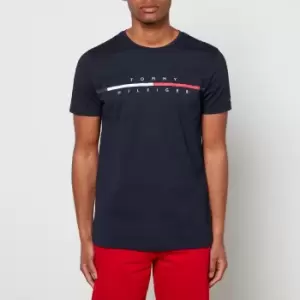 Tommy Hilfiger Mens Split Logo T-Shirt - Desert Sky - M