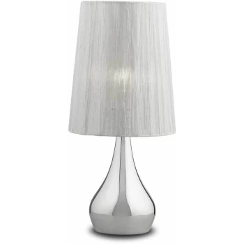 Ideal Lux Eternity - 1 Light Small Table Lamp Chrome, White, E14