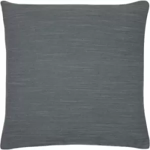 Evans Lichfield Dalton Slub Textured Cushion Cover, Charcoal, 43 x 43 Cm