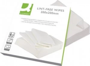 Q-Connect Lint Free Wipes 200x200mm (Pack of 100) ALFW100QCA