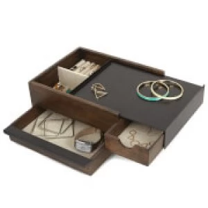 Umbra Stowit Jewellery Box - Black Walnut