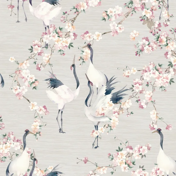 Blossom Crane Wallpaper