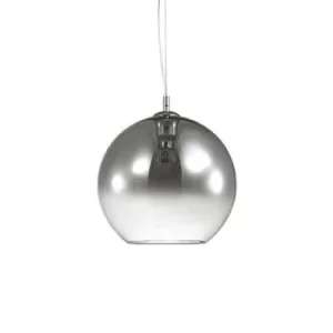 Discovery Fade 1 Light Small Globe Ceiling Pendant Chrome, E27