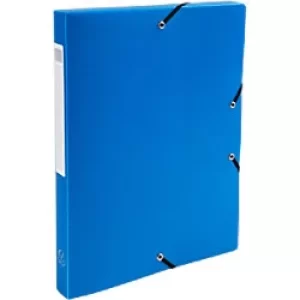 Exacompta Filing Box 59682E A4 Blue Polypropylene 25 x 33cm Pack of 8