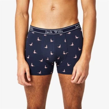 Jack Wills Daundley Multipack Mr Wills Boxers 2 Pack - Pink/Navy