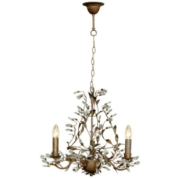 Linea Verdace Lighting - Linea Verdace Michelan 3 Light Multi Arm Chandeliers Rust