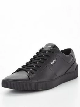 Hugo Boss Zero Smooth Leather Trainers Black 001 Men