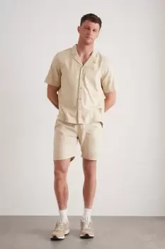 Light Sand Linen Shorts