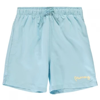 Money Logo Swim Shorts - Sky Blue