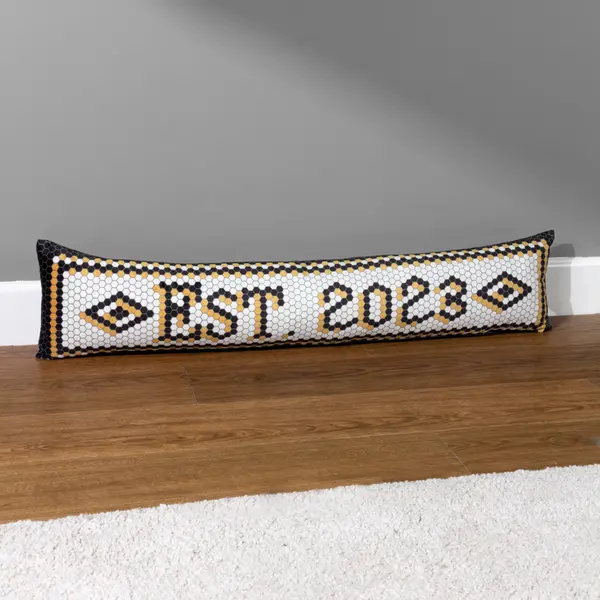 Mosaic Message Established 2023 Draught Excluder White/Black