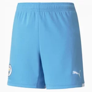 PUMA Man City Replica Youth Football Shorts 21/22, Light Blue/White Size 6 Clothing