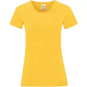 Fruit Of The Loom Girls Iconic T-Shirt (3-4 Years) (Sunflower Yellow)