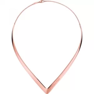 Ladies Calvin Klein Rose Gold Plated Outline Choker Necklace