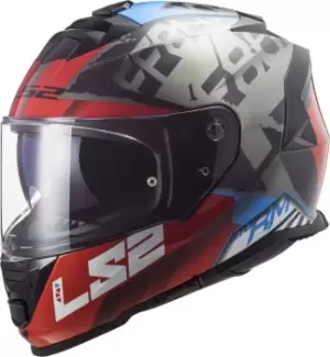 LS2 FF800 Storm Sprinter Helmet, black-grey-red, Size S, black-grey-red, Size S