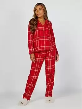 Boux Avenue Xmas Red Check Pj In A Bag, Red, Size 10, Women