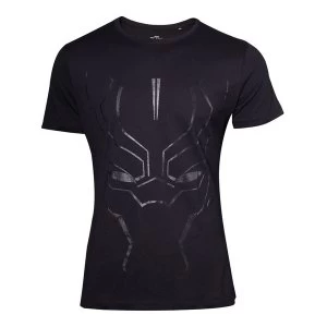 Black Panther - Black on Black Face Mens Small T-Shirt