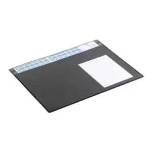 Durable Desk Mat with Annual Calendar Black 65 x 52cm, Pack of 1