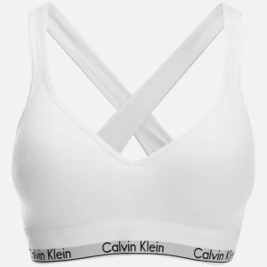 Calvin Klein Womens Modern Cotton Lift Bralette - White - L