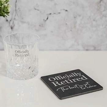 Milestones Cut Glass Whisky Tumbler & Coaster - Retired