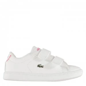 Lacoste Carnaby BL1 Infants Trainers - White/Pink