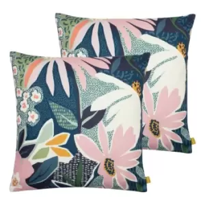 Furn. Samba Twin Pack Polyester Filled Cushions Multi