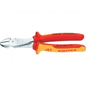 Knipex VDE Insulated High Leverage Diagonal Side Cutters 200mm