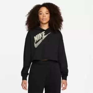 Nike Nsw Flc Po Hoodie Crop Dnc - Black