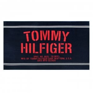 Tommy Bodywear Tommy Sum Patterned Towel - Pitch Blue CUN