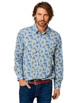 Joe Browns Terrific Textured Shirt - Blue, Size 2XL, Men