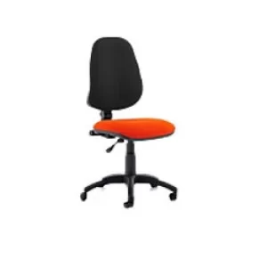 Dynamic Permanent Contact Backrest Task Operator Chair Without Arms Eclipse I Black Back, Tabasco red Seat Without Headrest High Back