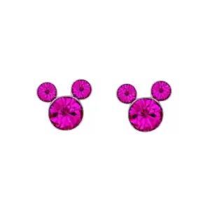 Disney Mickey Mouse Silver Plated Birthstone Silver Plated Stud E...