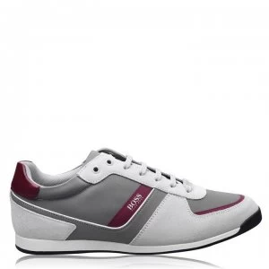 Hugo Boss Glaze Nylon Suede Trainers Open Biege 286 Men