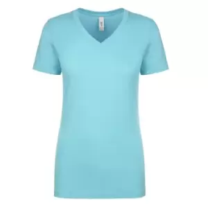 Next Level Womens/Ladies Ideal V-Neck T-Shirt (XXL) (Tahiti Blue)