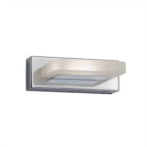 Integrated LED 1 Light Wall Light Chrome, Frosted