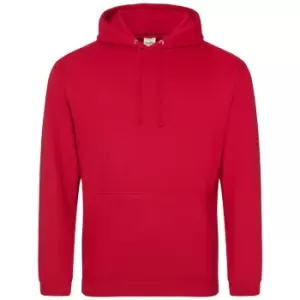 Awdis Unisex Adult College Hoodie (5XL) (Fire Red)