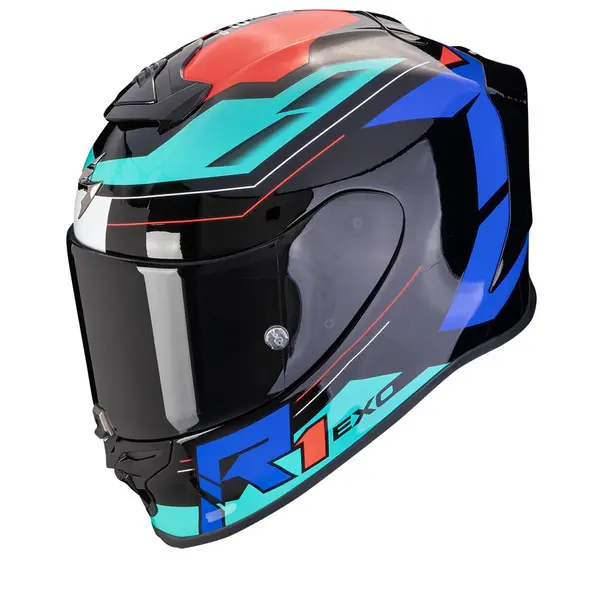 Scorpion EXO-R1 Evo Air Blaze Black Blue Red Full Face Helmet S