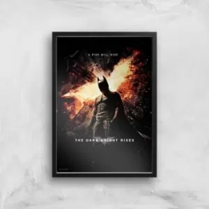 The Dark Knight Rises Giclee Art Print - A3 - Black Frame