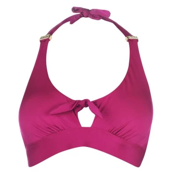 Biba Tie Front Bikini Top - Cranberry