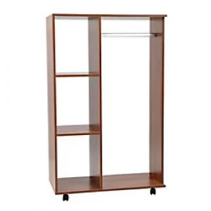 HOMCOM Open Wardrobe Walnut 1330 mm x 115mm x 450 mm