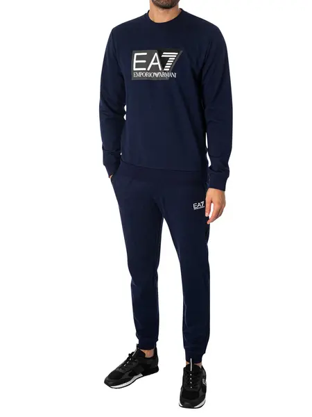 EA7 Graphic Tracksuit Navy Blue XXL