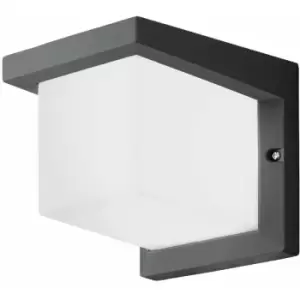 Loops - IP54 Outdoor Wall Light Anthracite Cast Aluminium 10W Built in LED Lamp