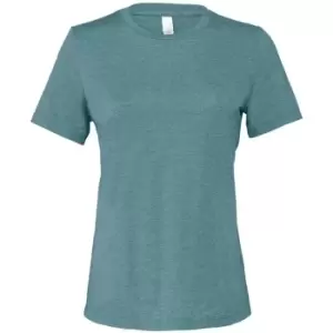 Bella + Canvas Womens/Ladies CVC Relaxed Fit T-Shirt (S) (Deep Teal Heather)