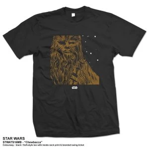 Star Wars - Chewbacca Unisex Large T-Shirt - Black