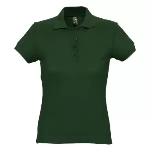 SOLS Womens/Ladies Passion Pique Short Sleeve Polo Shirt (M) (Forest Green)