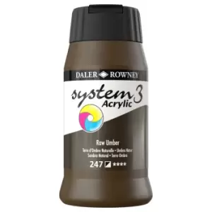 Daler Rowney System 3 Acrylic Paint Raw Umber (500ml)