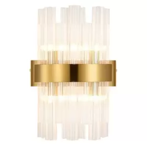 Luminosa Kalih 4 Light G9, Wall Lamp, Brass, Clear