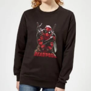 Marvel Deadpool Ready For Action Womens Sweatshirt - Black - M