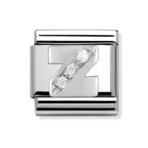 Nomination Classic Silver & CZ Letter Z Charm